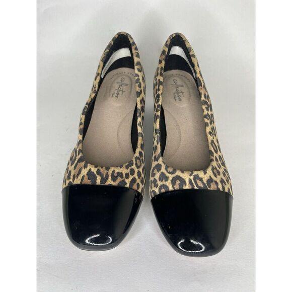 clarks collection womens shoes Pumps Heels Women Size 9M Animal Print - Picture 15 of 15